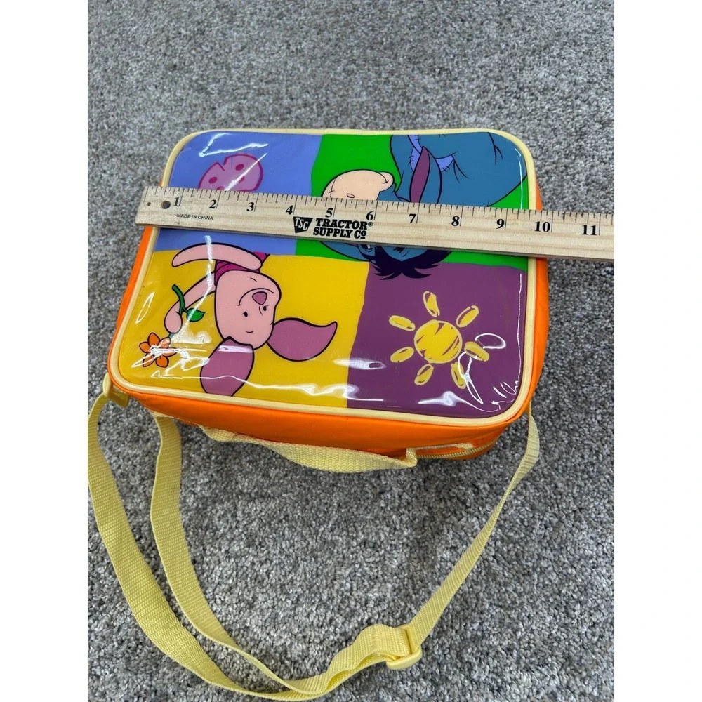 Vintage Disney Winnie the Pooh Thermos Lunch Bag Orange Tigger Eeyore Piglet